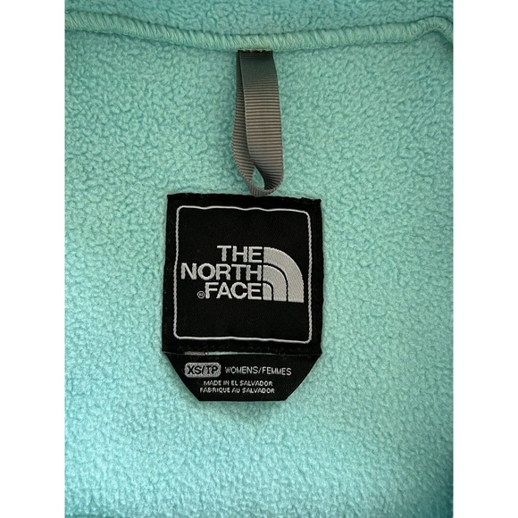 The North Face GreenGray Full Zip Fleece Nylon Jacket Long Sleeve Pockets XSmall - Picture 8 of 11
